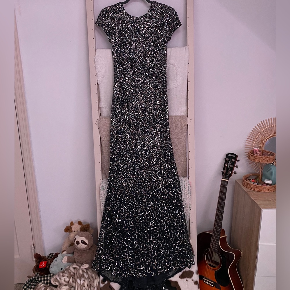 Adrianna Papell Sequin Maxi Dress